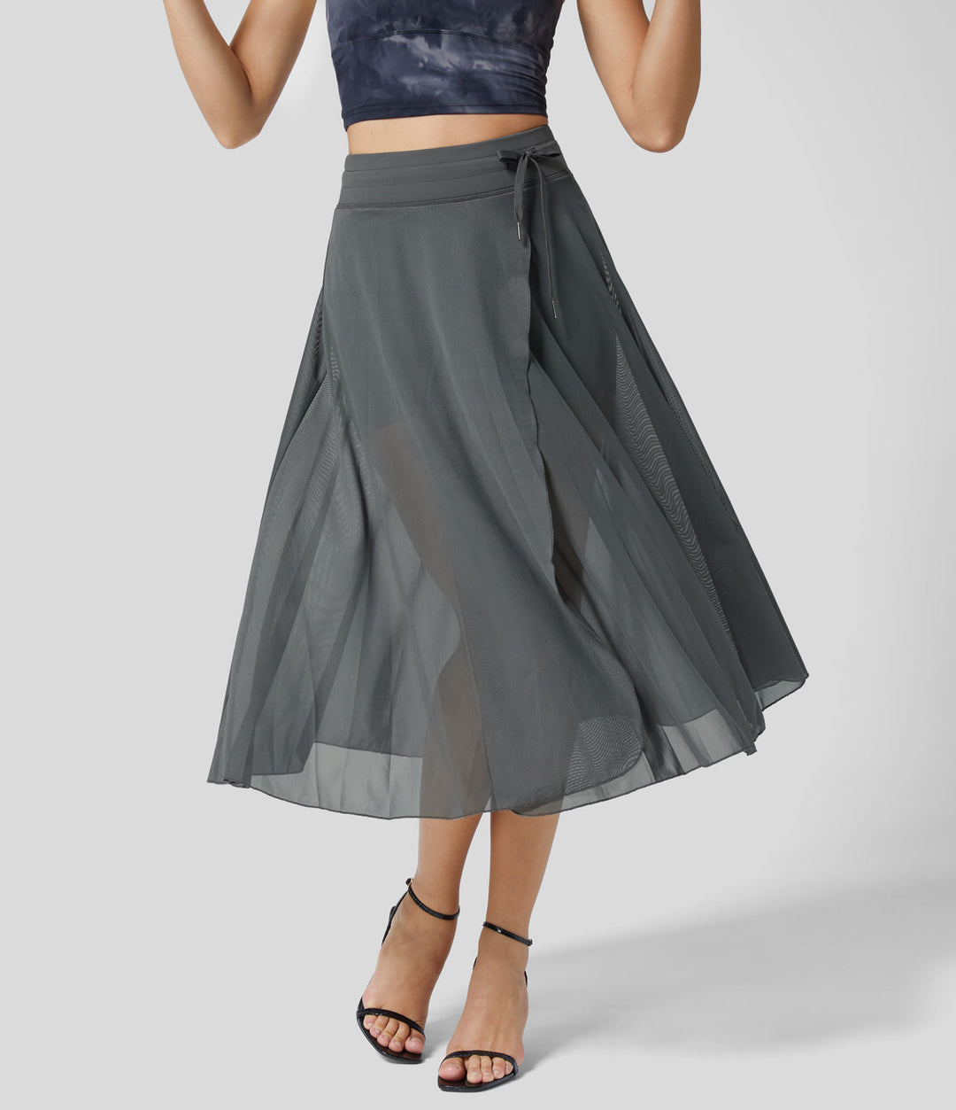 Damen Hochtaillierte 2-in-1 Rock Elegant 12