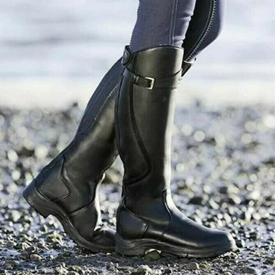 Damen Hohe Stiefel aus Leder für alle Wetterbedingungen 2