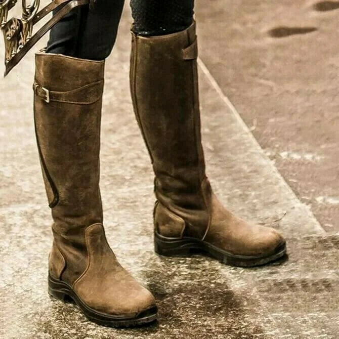 Damen Hohe Stiefel aus Leder für alle Wetterbedingungen 3