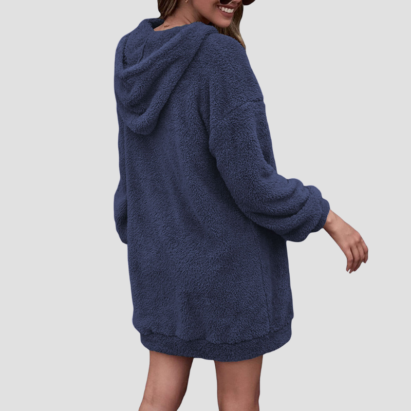 Damen Hoodie Fluffball Weich Polyester für Komfort und Stil 1