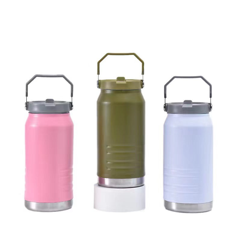 Damen Isolierflasche XL Mit Stabilem Tragegriff - Thermosflasche Für Heiße Und Kalte Getränke 1