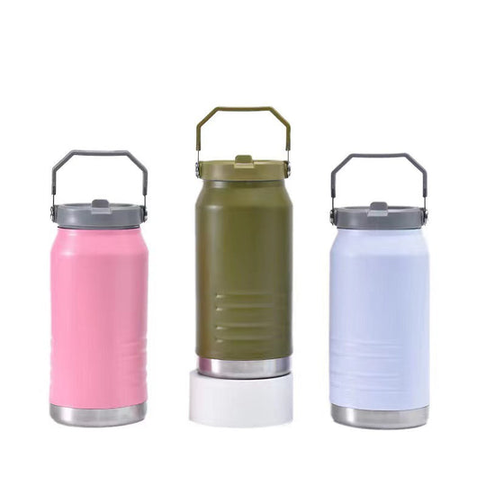 Damen Isolierflasche XL Mit Stabilem Tragegriff - Thermosflasche Für Heiße Und Kalte Getränke 1