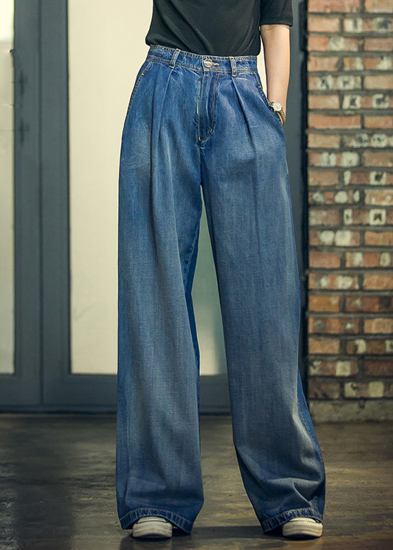 Damen Jeans Hohe Taille Weites Bein 1