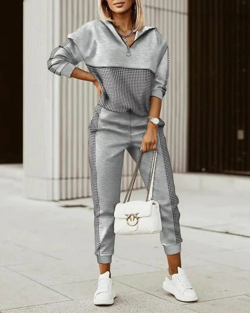 Damen Jogginganzug Cropped Mit Monogramm-Details Aus Weicher Mischfaser 7