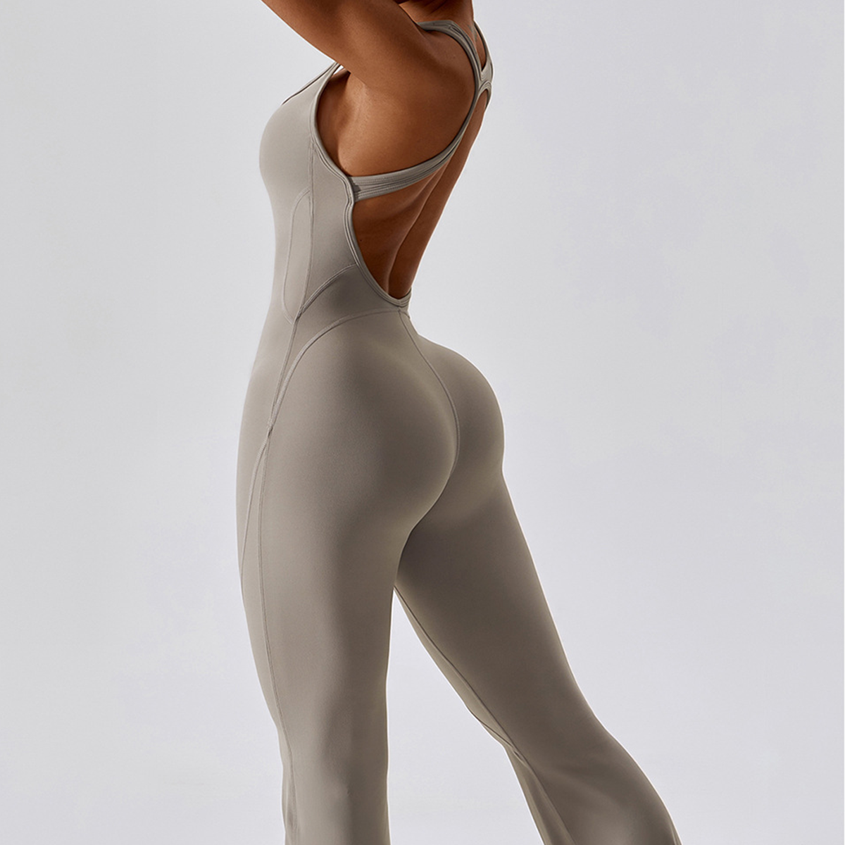 Damen Jumpsuit Tailliert V-Hals Nylon für Sommeraktivitäten 1