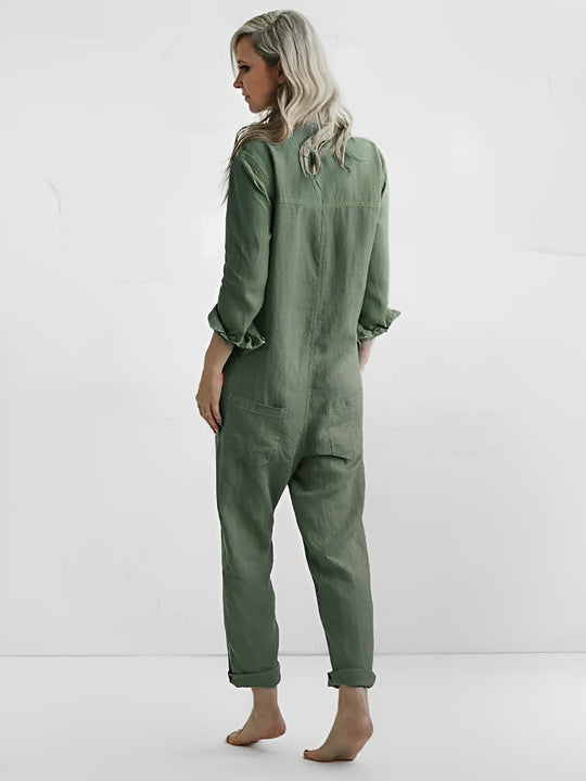 Damen Jumpsuit in Grün mit vielseitigem Stil 1