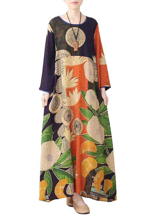 Damen Kleid Patchwork-Design Luftig Sommerlich 2