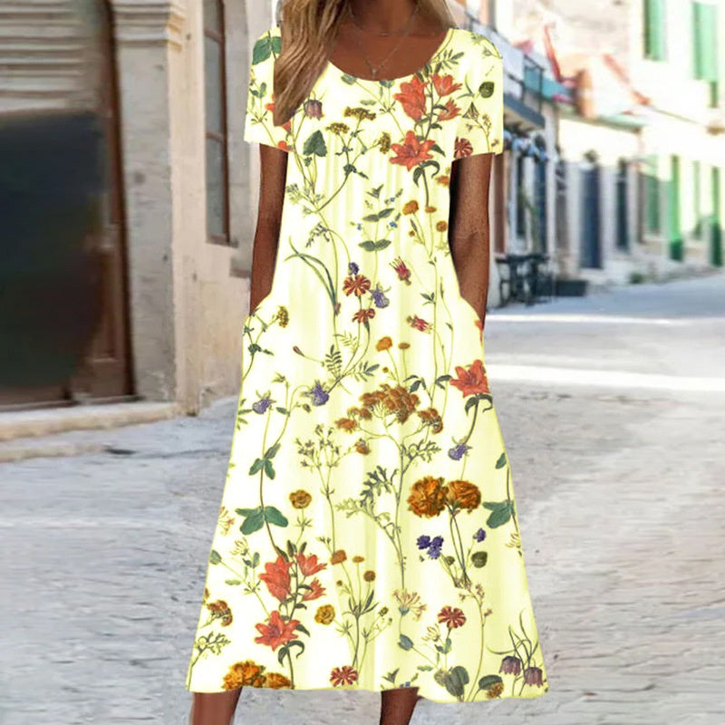 Damen Kleid mit Blumenmuster Modernes Design 2
