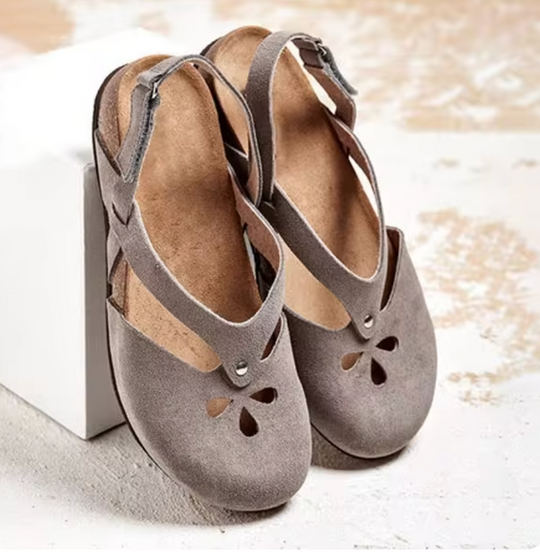 Damen Komfort Schuhe mit verstellbaren Klettverschlüssen 4