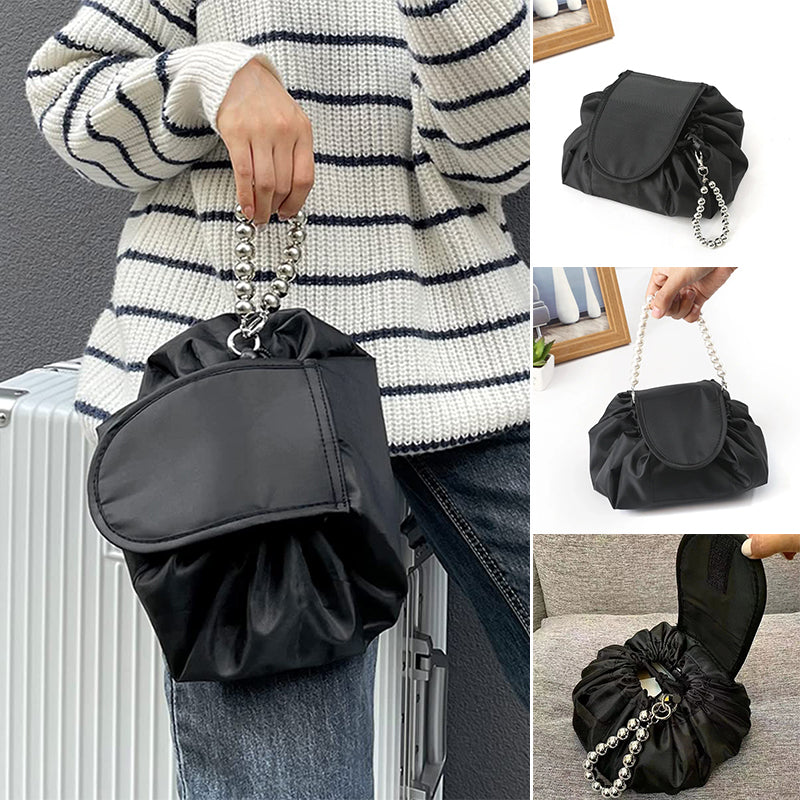 Damen Kulturbeutel Klein für Reisen – Praktische Kosmetiktasche mit Kordelzug 1