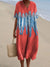 Damen Kurzarm Kleid Ozeanmotiv Bequemer Schnitt Hochwertiger Stoff 18