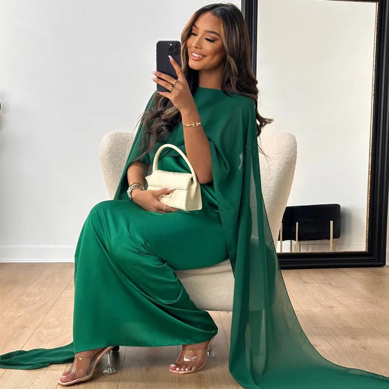 Damen Lange Kleid Fließend Minimalistisch 5