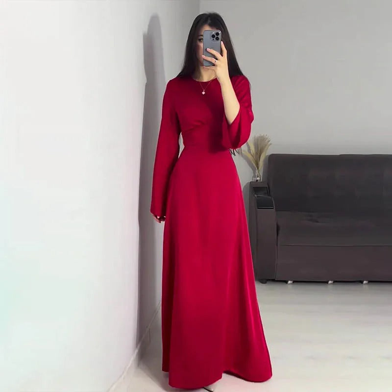 Damen Langes Kleid Raffiniert 2