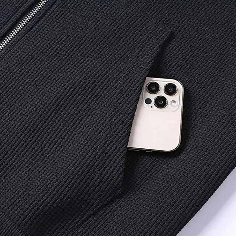 Damen Loungewear Set Waffel Strick Stil 6