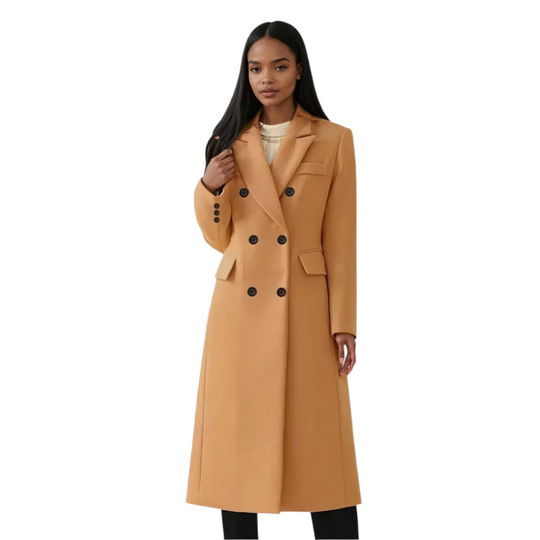 Damen Mantel Klassisch Elegante Passform Wollmix Wintermäntel 0