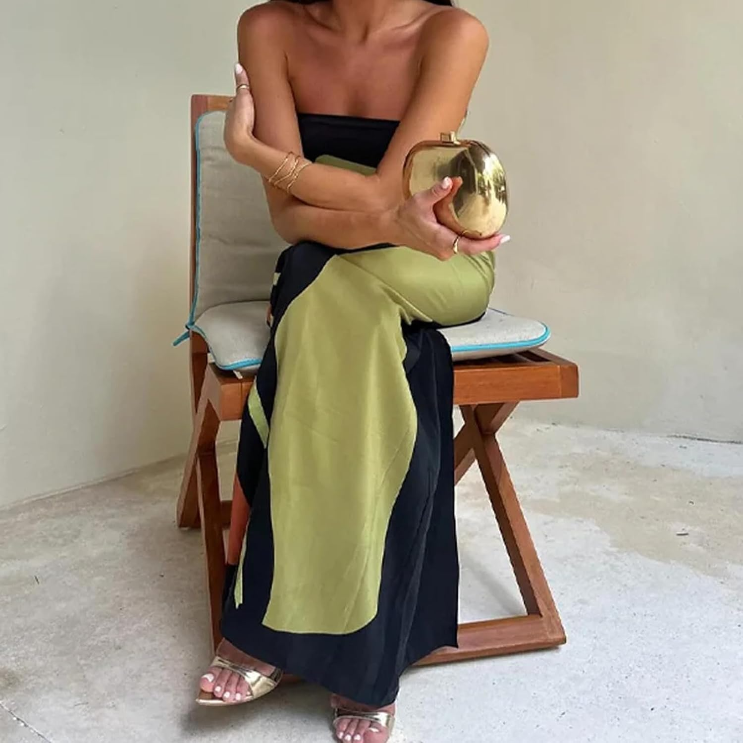 Damen Maxi Kleid Fließend Sommerstil 2