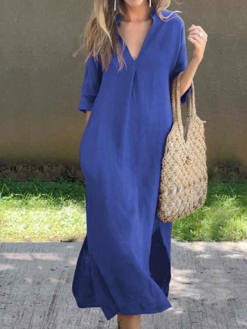 Damen Maxikleid Klassisch Modernes Design 3