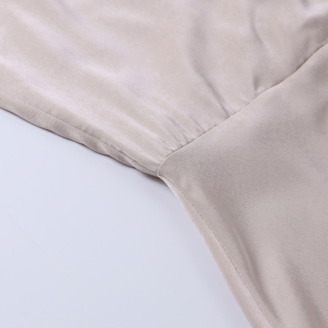 Damen Midi-Kleid Hoher Split Baumwolle für Abendkleider und Sommerkleider 7