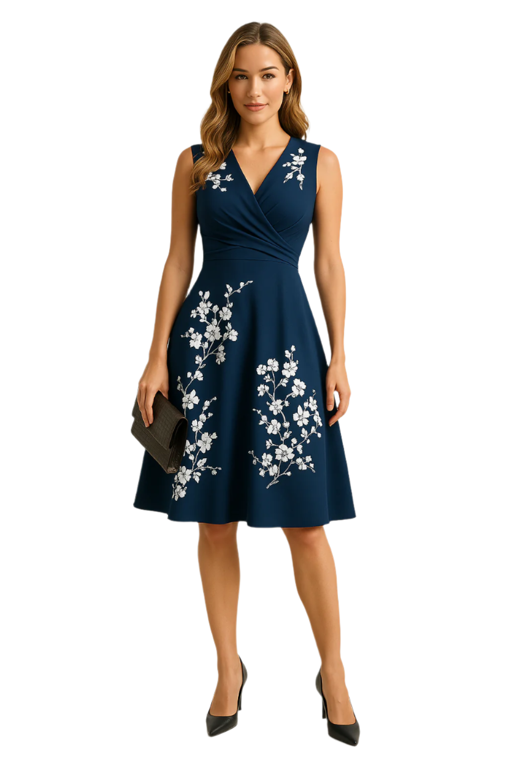 Damen Midi Kleid Sommer Stil Leichtes Material Atmungsaktiv Casual 0