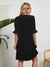 Damen Midi Kleid V-Ausschnitt Halbe Ärmel für Sommerhochzeiten und Freizeit 2
