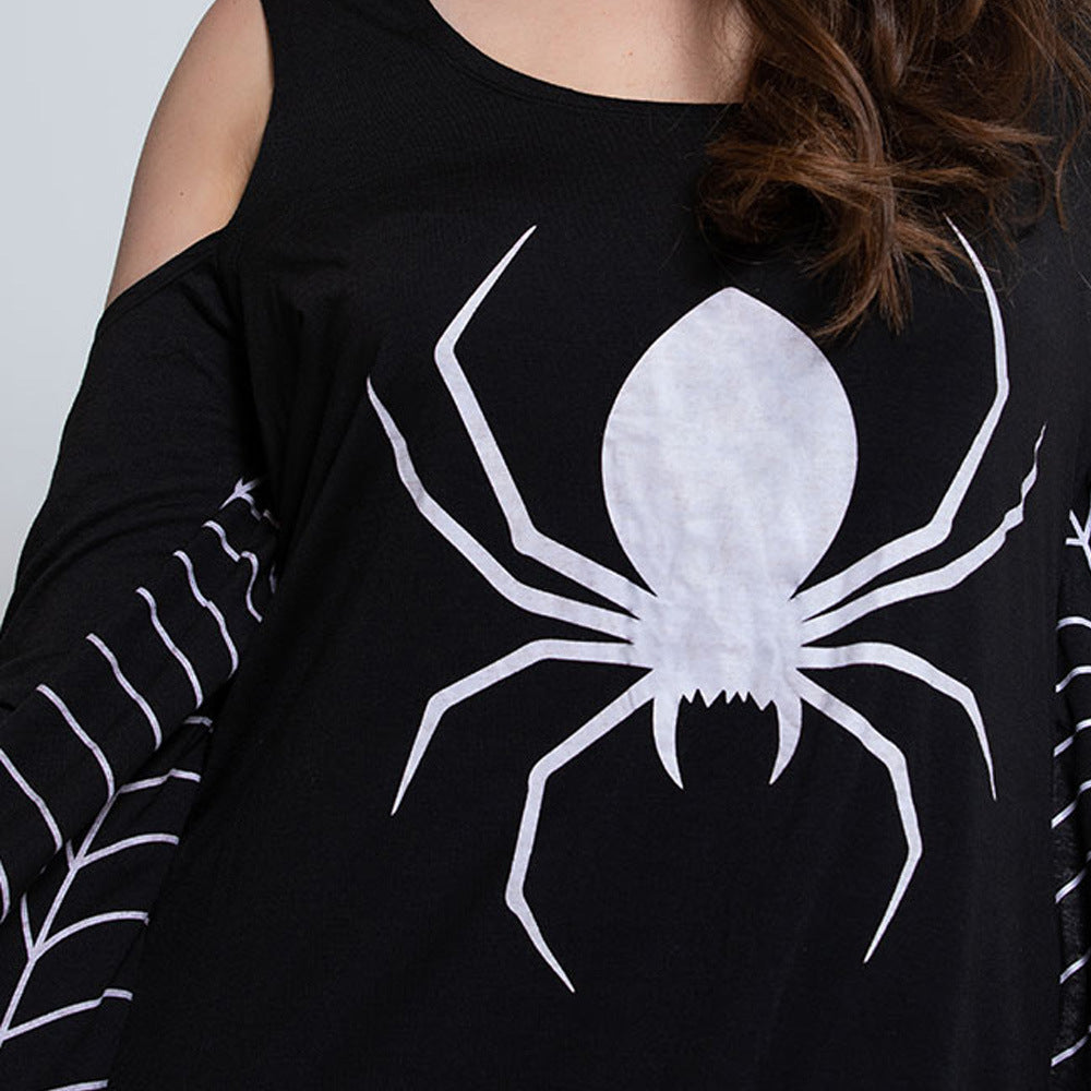 Damen Mini Kleid Gothic Spider Halloween Kostüm 5