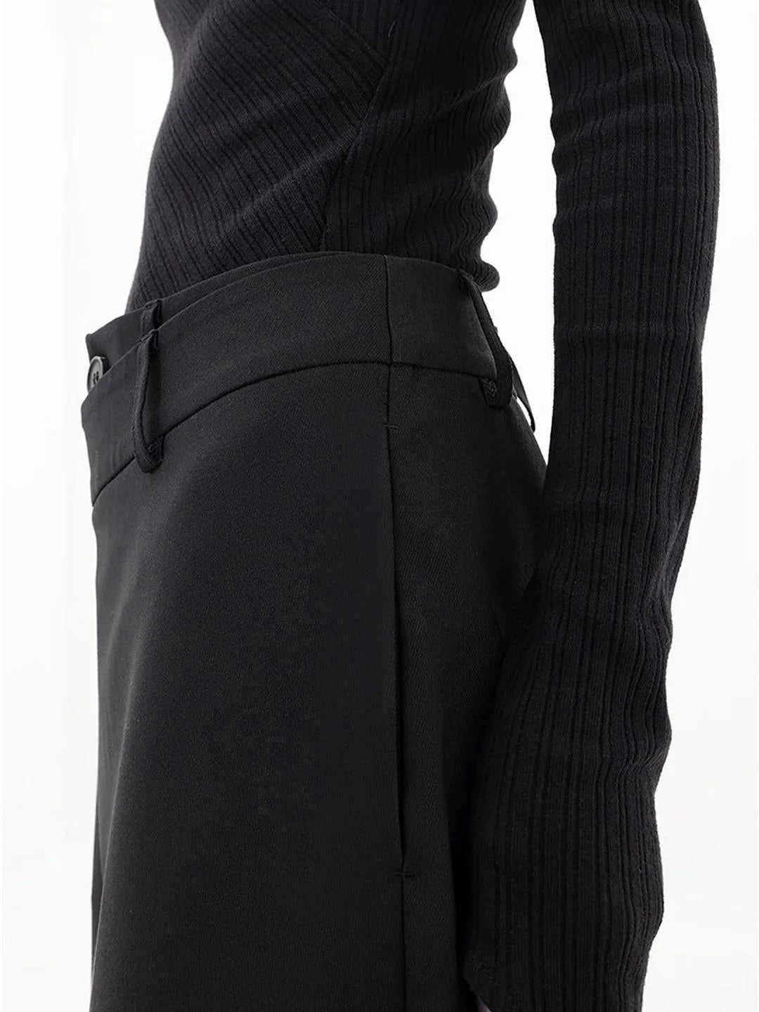 Damen Modern Fit Hose mit asymmetrischem Bund 8