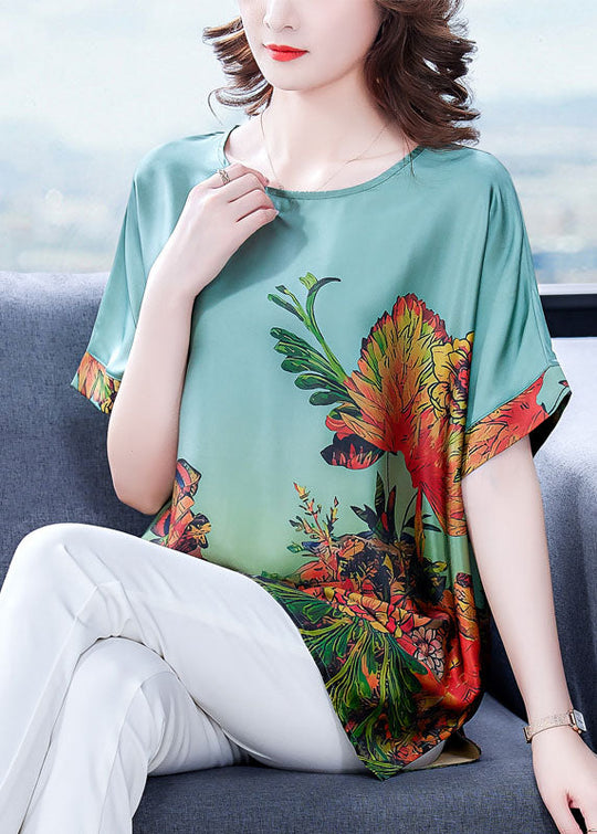 Damen Oberteil O-Ausschnitt Mit Print für Vielseitige Styles 2