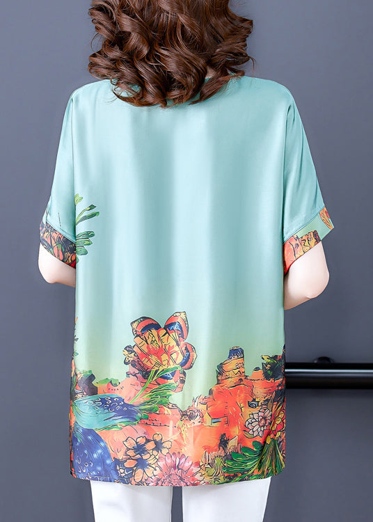 Damen Oberteil O-Ausschnitt Mit Print für Vielseitige Styles 4