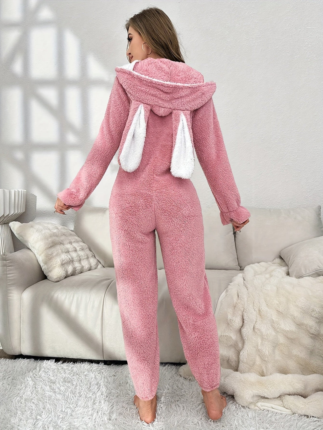 Damen Onesie mit Kapuze für Herbst und Winter 2