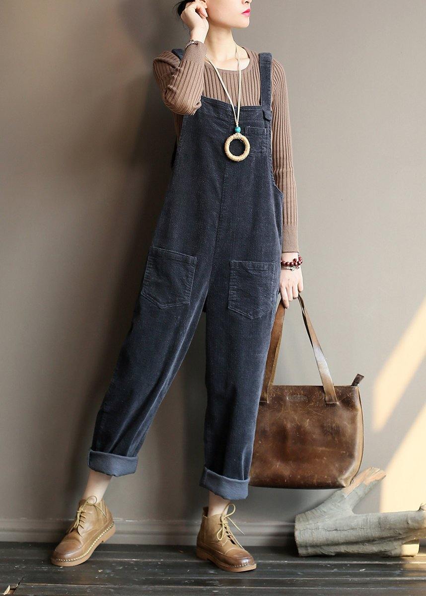 Damen Overall im College-Stil mit weitem Schnitt 2