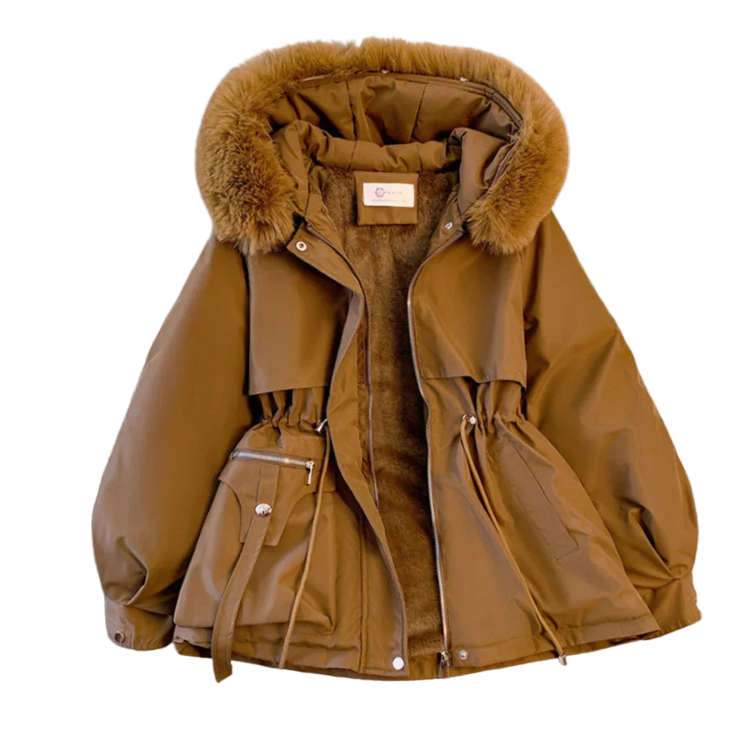 Damen Parka Winter mit Kapuze und Verstellbaren Elementen 4