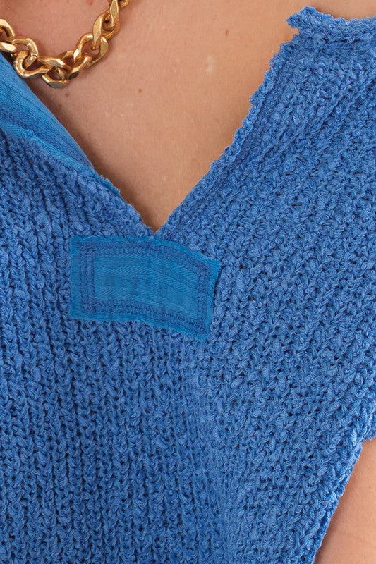Damen Patch Ärmelloser Pullover 1