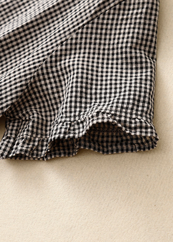 Damen Patchwork Kleid mit Rüschendruck 3