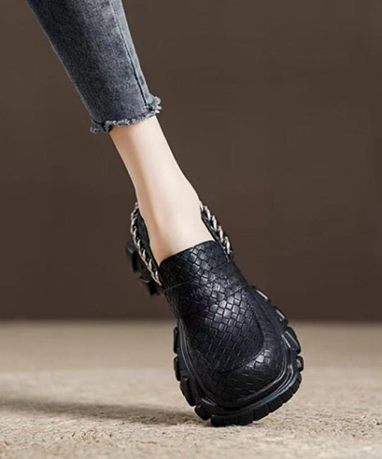 Damen Plateau-Loafer mit Spleißdesign für Vielseitigen Stil 1