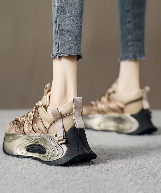 Damen Plateau Schuhe mit Kreuzriemen für Vielseitige Outfits 0