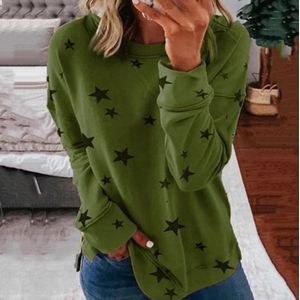 Damen Polkadot Pullover mit langen Ärmeln aus Baumwolle 0