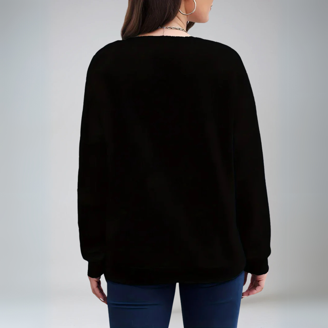 Damen Pullover Herzdesign Relaxed Fit Weicher Stoff 2