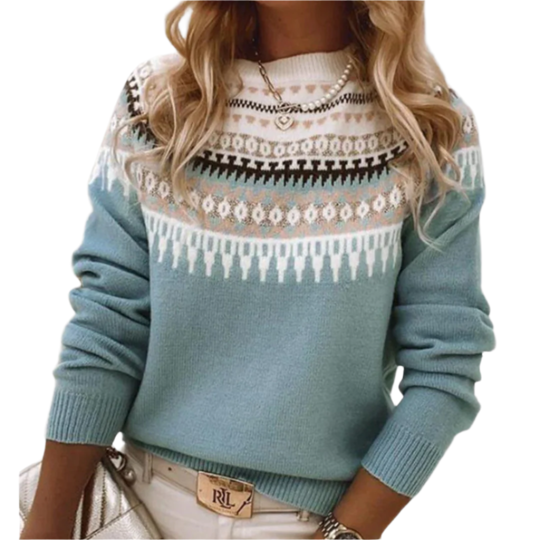 Damen Pullover Strickdesign Nordic-Inspiration 1