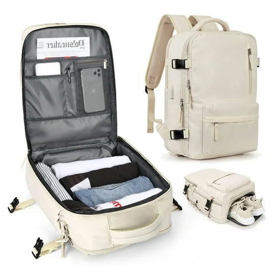 Damen Reiserucksack Mit USB-Anschluss Und Diebstahlschutz Für Reisen Und Alltag 0