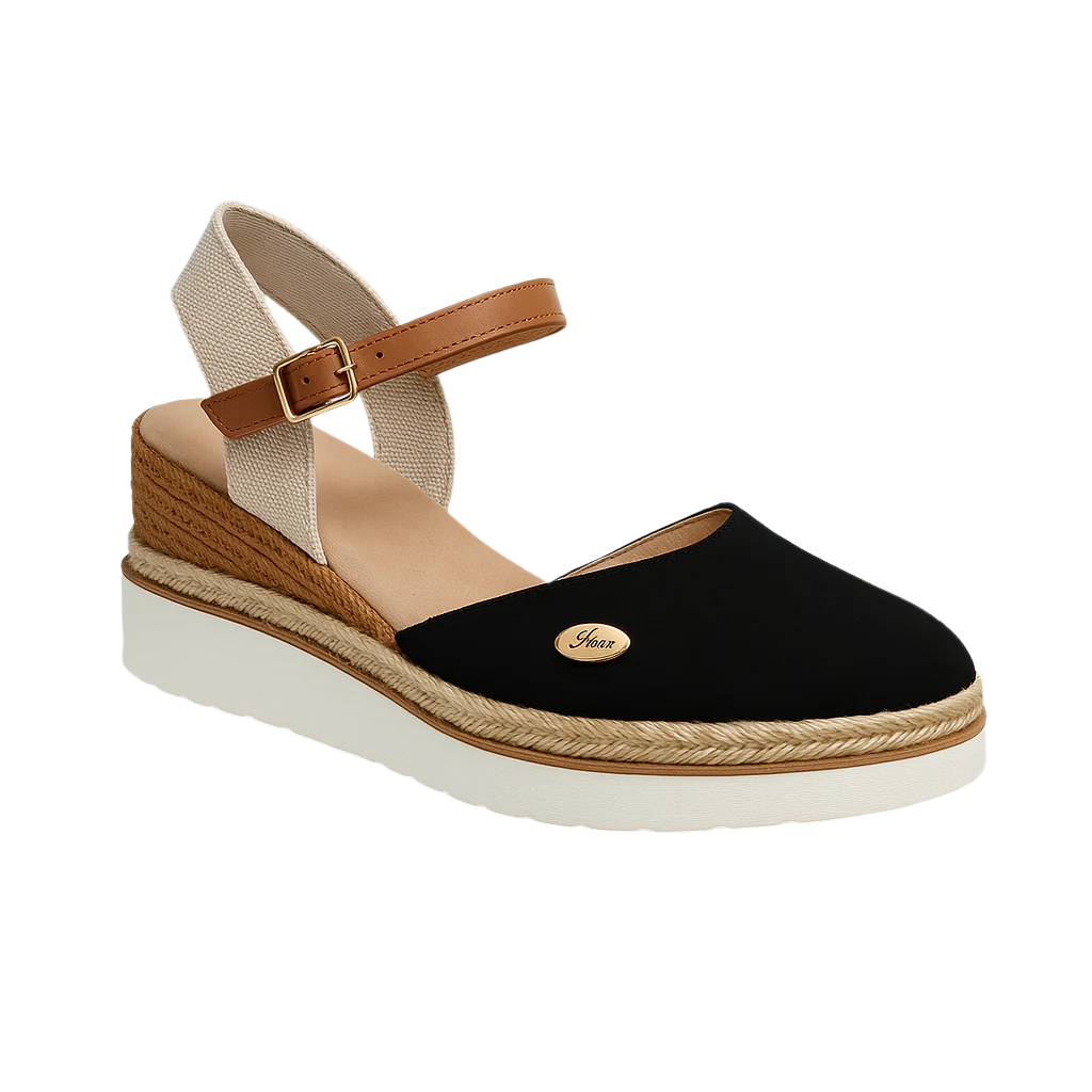 Damen Sandalen Geschlossene Zehenform mit Erhöhter Sohle für Sommerschuhe 0