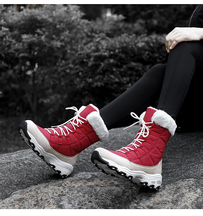 Damen Schneestiefel Warm gefüttert 10