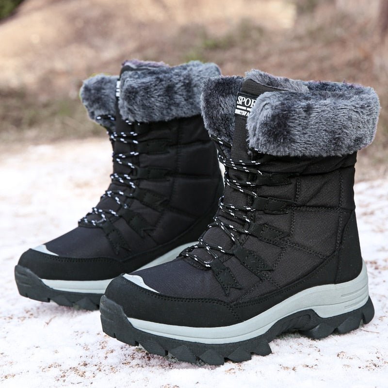 Damen Schneestiefel Warm gefüttert 8