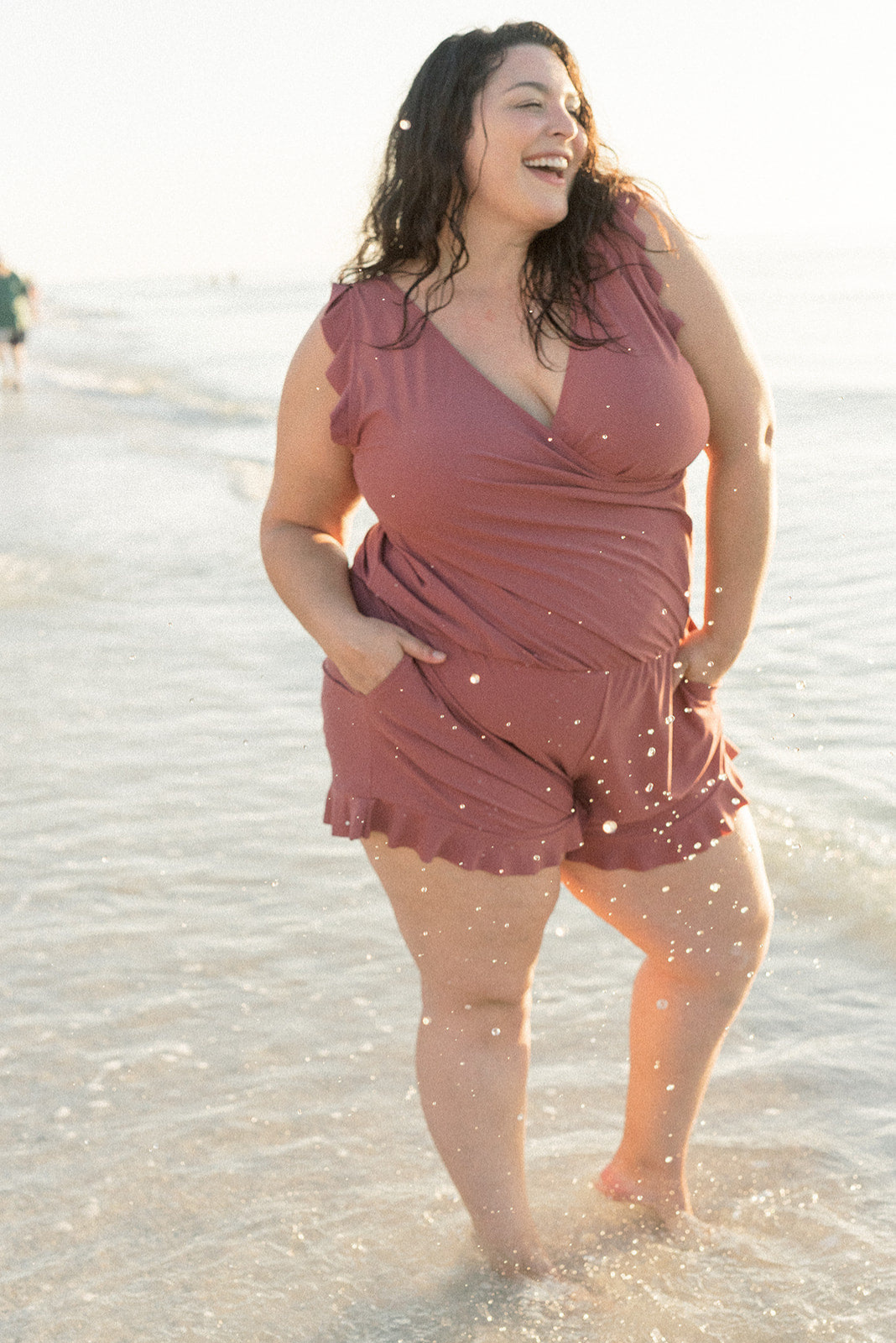 Damen Schwimm-Overall mit integriertem BH 4