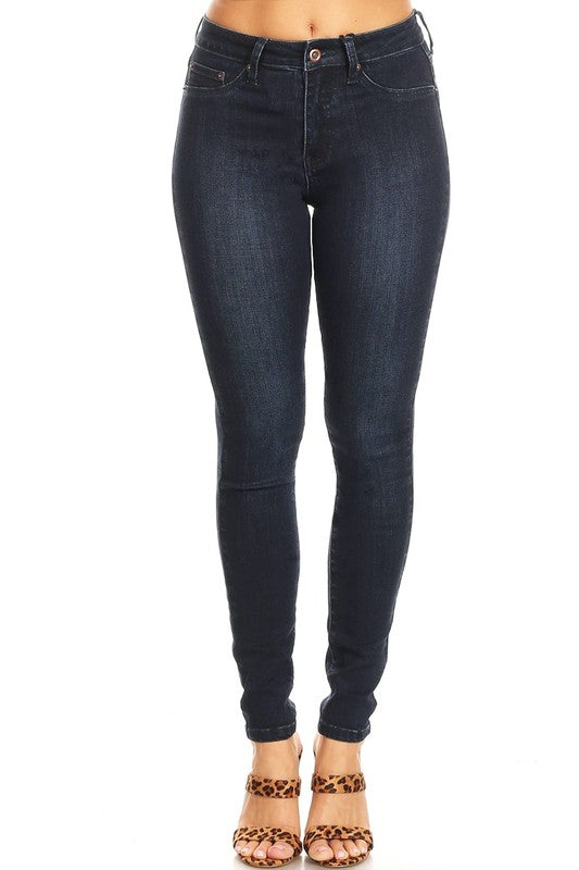 Damen Skinny Jeans Hohe Taille Denim 0