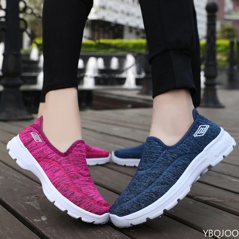 Damen Sneakers Atmungsaktive Bequeme Schuhe Rutschfeste Sohle für Alltag 4