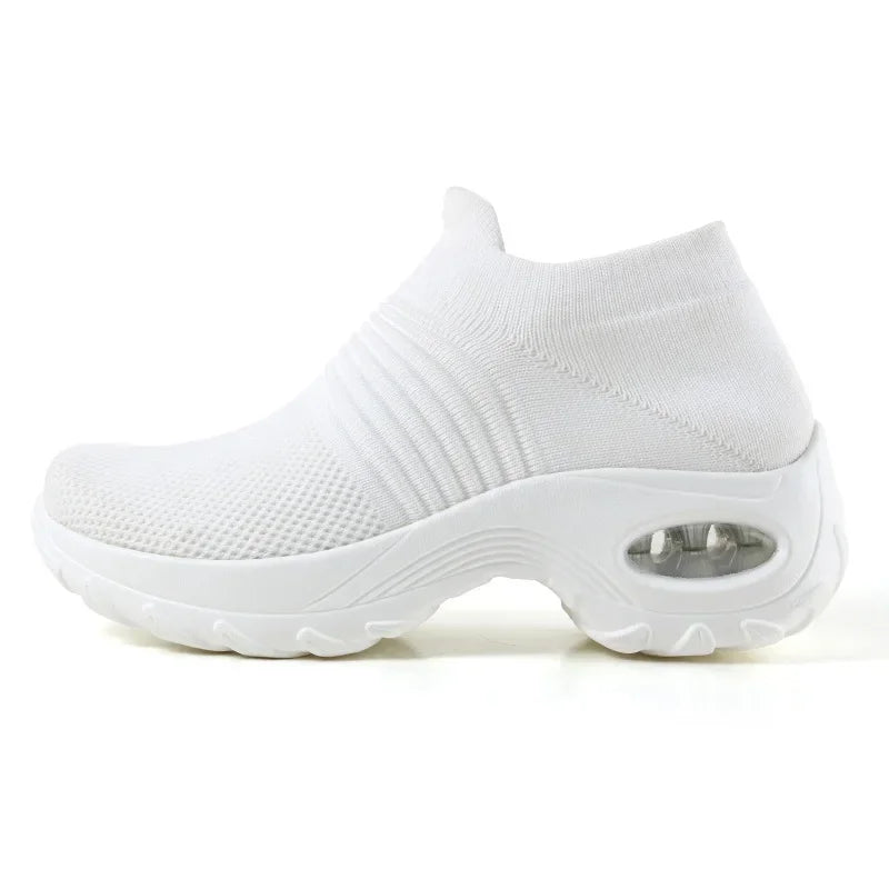 Damen Sneakers Erhöhter Absatz Atmungsaktives Obermaterial für Freizeit und Outdoor 1