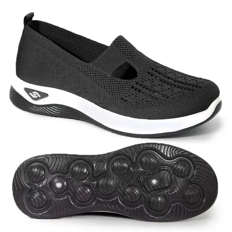 Damen Sneakers Slip-On Atmungsaktiv mit Fußgewölbeunterstützung und Memory Foam 8