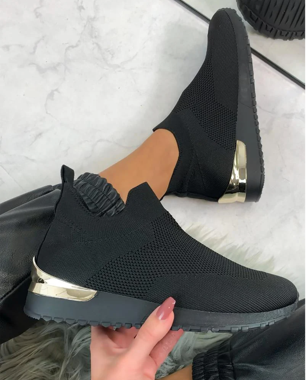 Damen Sneakers Slip-On Modernes Design für Alltag und Freizeit 0