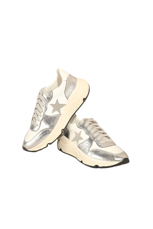 Damen Sneakers Sportlich Casual Silber 0