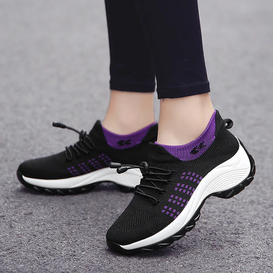 Damen Sportschuhe Atmungsaktives Mesh mit Dickem Sohlenaufbau 0